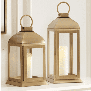 Home Decorators Collection Classic Gold Metal Lantern Candle Holders Set of 2 for $107