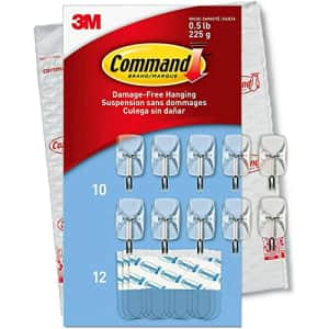 Command Small Wire Toggle Hooks, Damage Free Hanging Wall Hooks with Adhesive Strips, No Tools Wall for $12