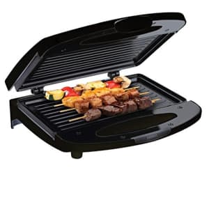 Chefman Electric Contact Grill Griddle, Indoor Dual Closed Sandwich Maker with Nonstick Plates & for $21
