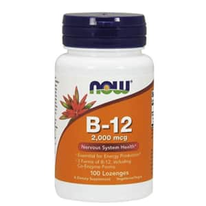 Now Foods NOW Supplements, B-12 2,000 mcg, Energy Production*, Nervous System Health*, 100 Lozenges for $12 Now Foods NOW Supplements, B-12 2,000 mcg, Energy Production*, Nervous System Health*, 100 Lozenges for $12