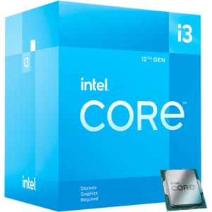 12th-Gen. Intel Core i3-12100F 3.3GHz Quad-Core Desktop Processor for $95