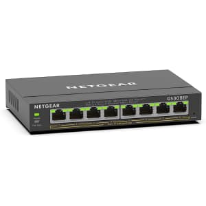 Netgear 8-Port PoE Gigabit Ethernet Plus Switch: $25