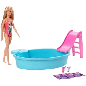 Mattel Barbie Pool 6-Piece Playset for $11
