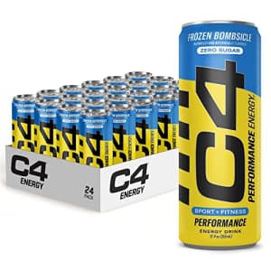 Cellucor C4 Energy Drink 12oz (Pack of 24) - Frozen Bombsicle - Sugar Free Pre Workout Performance Drink for $50