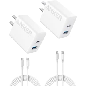 Anker 20W Dual Port Apple Charger 2-Pack for $14