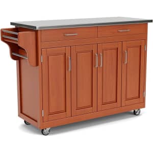 Home Styles 49" Rubberwood Kitchen Cart with Stainless Steel Top for $432