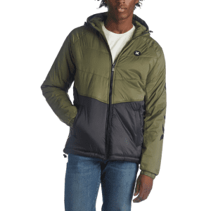 Hurley Men's Hooded Cargo Puffer Jacket for $35 Hurley Men's Hooded Cargo Puffer Jacket for $35