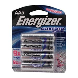 Energizer e Ultimate Lithium Batteries BATTERY,E2 LITH,AA,8/PK BQ30-341330-09 (Pack of4) for $93