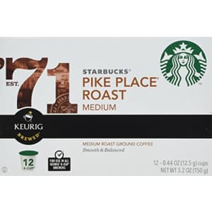 Starbucks Pike Place Roast, K-Cup Portion Pack for Keurig K-Cup Brewers, 24 K-Cups (Pack of 2) for $47 Starbucks Pike Place Roast, K-Cup Portion Pack for Keurig K-Cup Brewers, 24 K-Cups (Pack of 2) for $47