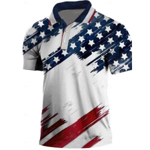 Men's Star Polo Shirt for $8