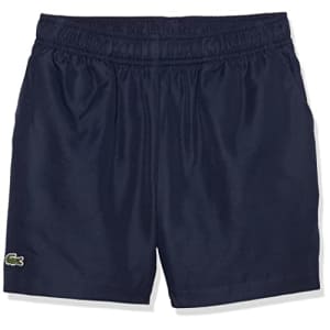Lacoste Boys' Solid Taffeta Tennis Shorts, Marine, 6 Years for $45