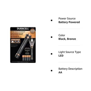 Duracell 2500 Lumens Variable Focus LED Flashlight w/AA Batteries for $29