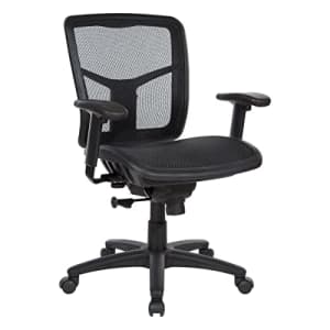 Office Star ProGrid Manager's Office Task Chair with Height Adjustable Arms, Ratchet Back and Mesh for $248