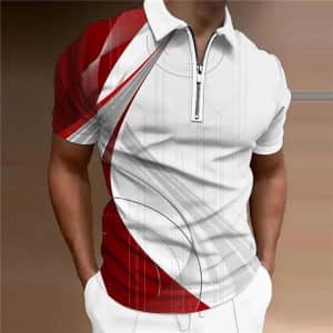 Men's Linear 3D Graphic Polo: 2 for $10 Men's Linear 3D Graphic Polo: 2 for $10