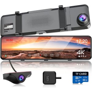 Jomise 4K Mirror Dash Cam with 32GB TF Card for $120