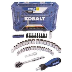 Kobalt 63-Piece Standard and Metric Mechanic's Tool Set for $20
