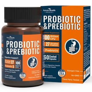 Probiotics and Prebiotics Supplement 60-Capsule Bottle for $13