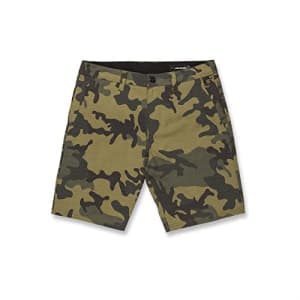 Volcom Men's Regular Frickin Cross Shred Static 20" Hybrid Shorts, Covert Green, 29 for $18