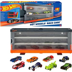 Hot Wheels Display Case w/ 8 Cars for $17