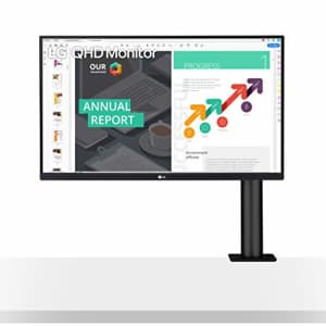 LG 27QN880-B 27 QHD (2560 x 1440) IPS Monitor with Ergo Stand and HDR 10 Compatibility and USB for $397