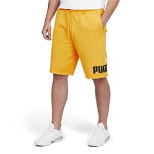 PUMA Men's Tall Size Essentials Big Logo Fleece 10" Shorts, Tangerine, Large for $14