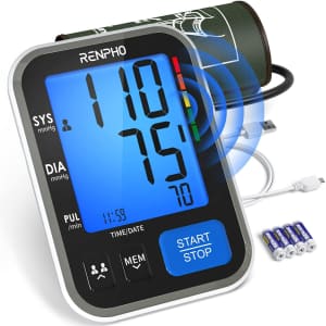 Renpho Upper Arm Blood Pressure Monitor for $23