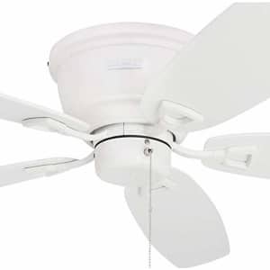 Honeywell Ceiling Fans 50180 Honeywell Glen Alden 52-Inch Flush Mount, Low Profile White Hugger for $135