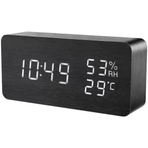 KeeKit Digital Wooden Alarm Clock for $14 KeeKit Digital Wooden Alarm Clock for $14