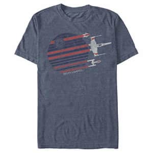 Star Wars Men's Rebel Flyby Graphic T-Shirt, Navy HTR, x-Large for $15