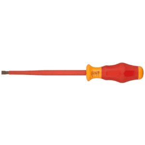 Wera 05031589001 Kraftform Comfort VDE 1160i Slotted Insulated Screwdriver, 8mm Head, 175mm Blade for $30
