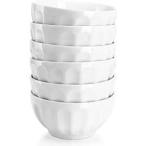 Sweese Porcelain Fluted Bowl 6-Piece Set for $13
