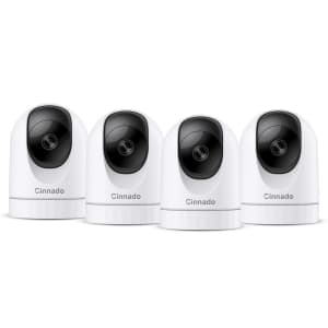 Cinnado 2K WiFi Indoor Security Camera 4-Pack for $60 w/ Prime