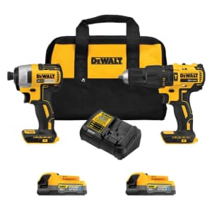 DeWalt 20V Max Powerstack Drill/Driver & Impact Driver Combo Kit for $299 + free tool or battery