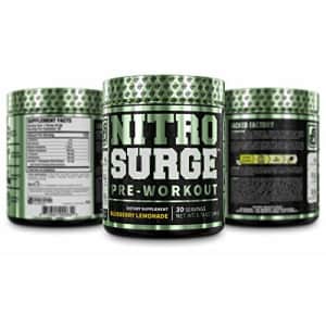 Jacked Factory NITROSURGE Pre Workout Supplement - Endless Energy, Instant Strength Gains, Clear Focus, Intense for $44