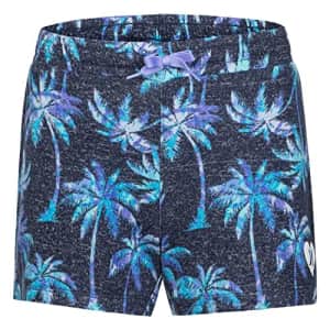 Hurley Girls' Knit Pull On Shorts, Navy Floral, 6X for $7