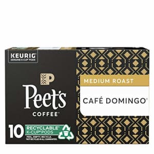 Peet's Coffee Caf Domingo Medium Roast Coffee K-Cup, 10 ct for $25
