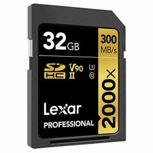 Lexar Professional 2000x 32GB SDHC UHS-II Card (LSD32GCBNA2000R) for $47