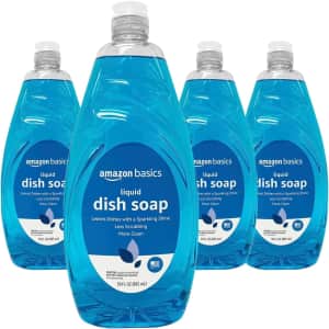 Amazon Basics 30-oz. Dish Soap 4-Pack for $15