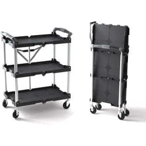 Olympia Tools Pack-N-Roll Folding Service Cart for $81