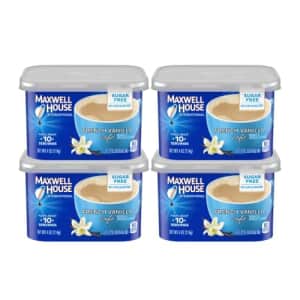 Maxwell House International Coffee Sugar Free French Vanilla Cafe, 4-Ounce Cans (Pack of 4) by for $21