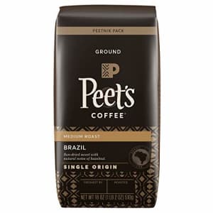 Peet's Coffee Single Origin Brazil, Medium Roast Ground Coffee, Single Origin Brazil, 18 Ounce for $11