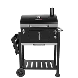 Royal Gourmet 24-Inch Charcoal Grill with Foldable Side Table, 490 Square Inches Heavy-duty BBQ for $160