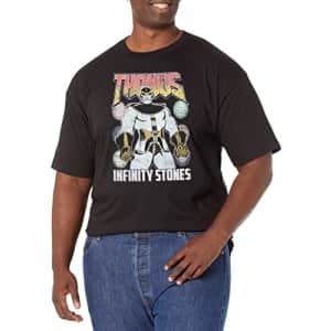 Marvel Big & Tall Classic Thanos and The Infinity Stones Men's Tops Short Sleeve Tee Shirt, Black, for $13