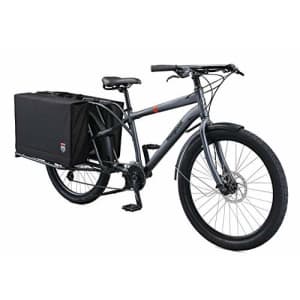 Mongoose Envoy Cargo Bike with 26-Inch Wheels in Grey, Small/Medium Frame, with 8-Speeds, Shimano for $805