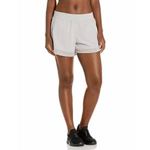 Jockey Women's Activewear Gravity Stretch Woven Short with Mesh Hem, High Rise Grey, s for $20