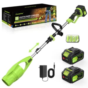 21V Max Cordless Leaf Blower for $42 21V Max Cordless Leaf Blower for $42