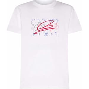 Tommy Hilfiger Men's Lewis Hamilton Short Sleeve Recycled Logo T Shirt, White, XXS for $18
