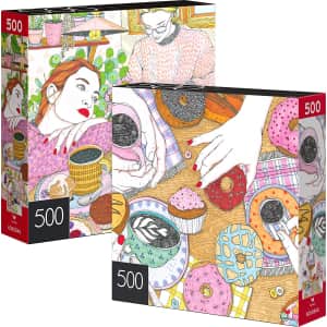 SpinMaster 500-Piece Jigsaw Puzzle 2-Pack for $12