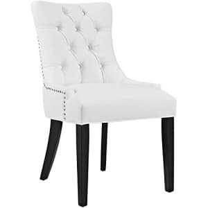 Modway MO- Regent Modern Tufted Faux Leather Upholstered with Nailhead Trim, Dining Chair, White for $125