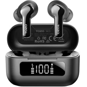 Tozo NC3 Hybrid Active Noise Cancelling Wireless Earbuds for $25